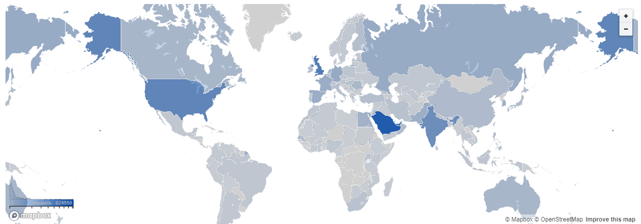 Typical visitor locations