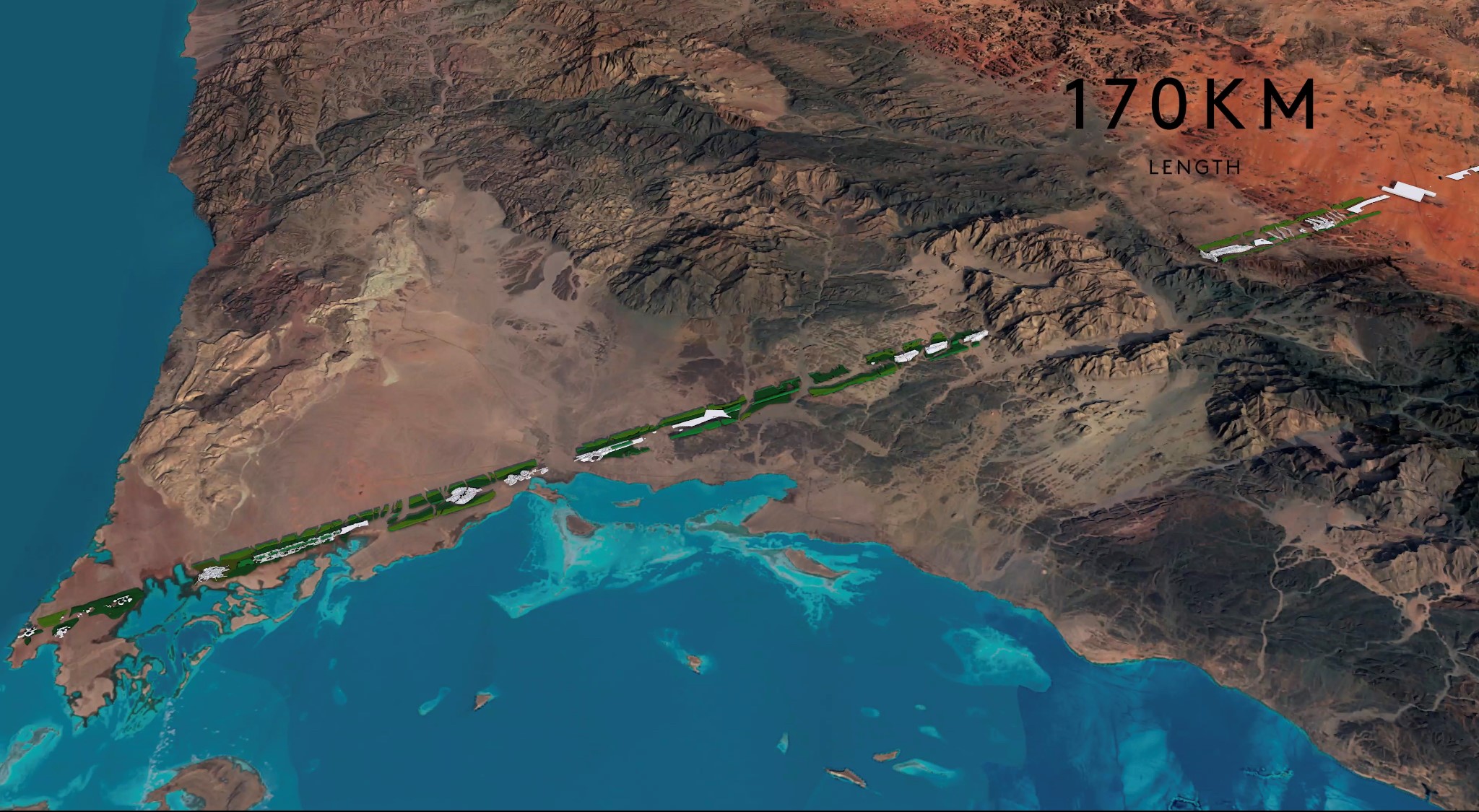 New Satellite Images Show Progress Of NEOM S The Line NEOM News   The Line 